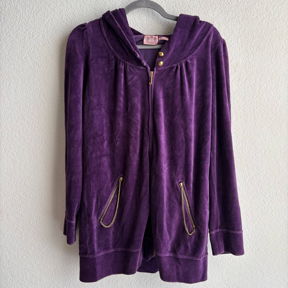 Juicy couture purple velvet jacket size medium
